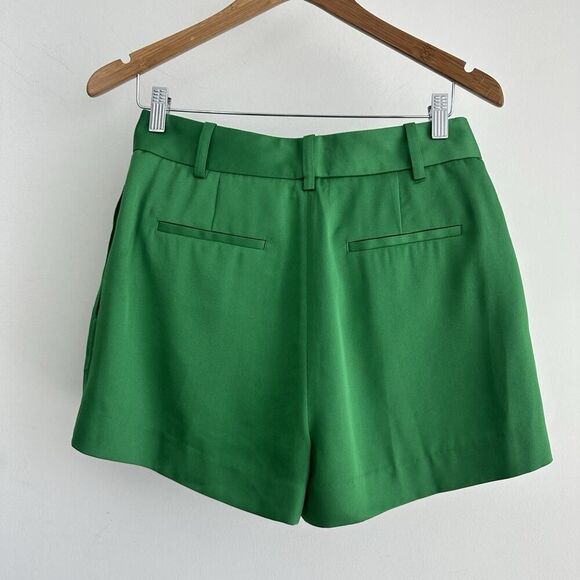 REISS Shorts Womens 4 US Green High Waist Pleated Sofie Old Money Quiet Luxury - Picture 7 of 15